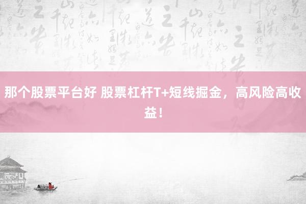 那个股票平台好 股票杠杆T+短线掘金，高风险高收益！