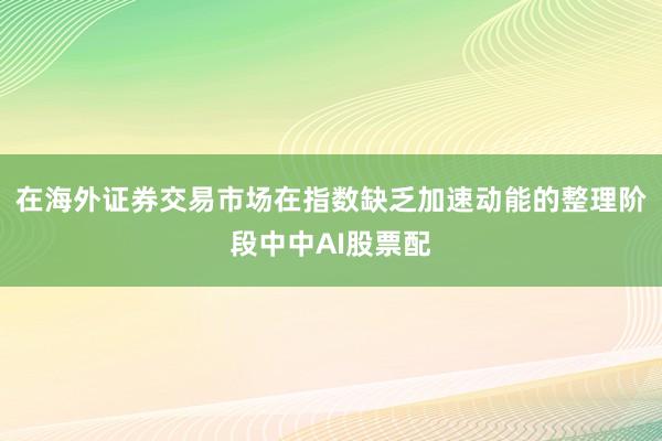 在海外证券交易市场在指数缺乏加速动能的整理阶段中中AI股票配