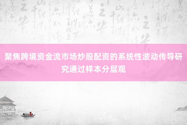 聚焦跨境资金流市场炒股配资的系统性波动传导研究通过样本分层观
