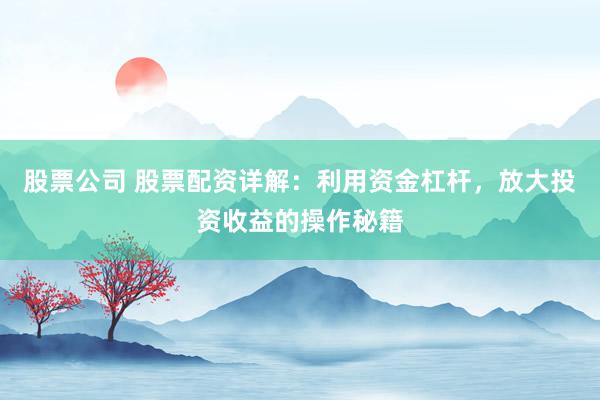 股票公司 股票配资详解：利用资金杠杆，放大投资收益的操作秘籍