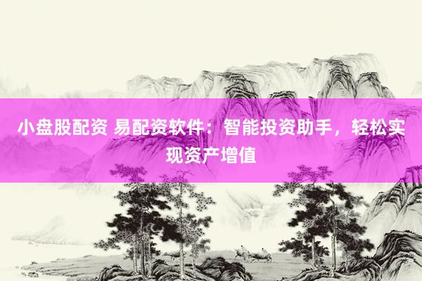 小盘股配资 易配资软件：智能投资助手，轻松实现资产增值